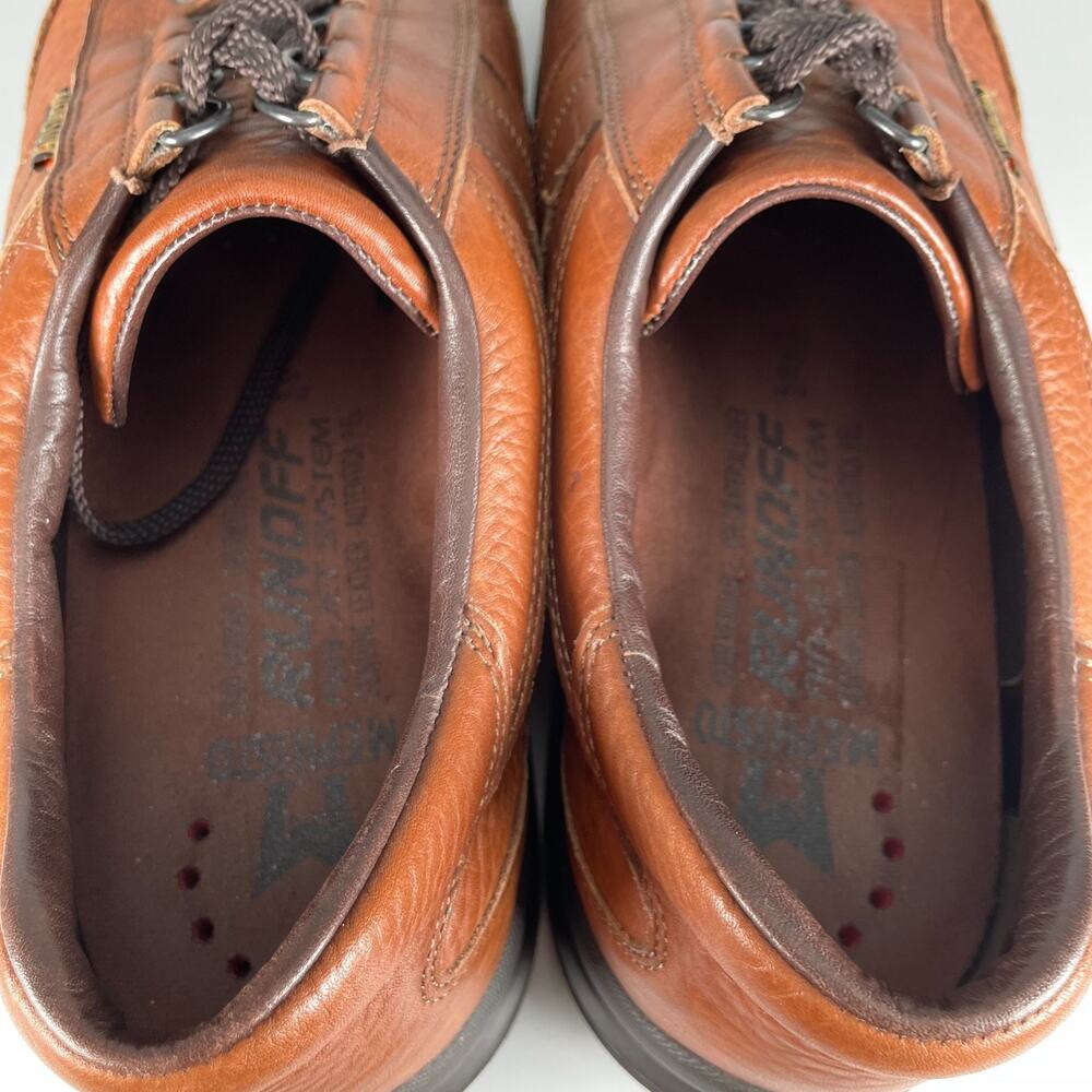 MEPHISTO Runoff Men's 10.5 Brown Leather Sneakers Comfort Lace Up Walking Shoes - Picture 8 of 9
